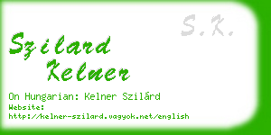 szilard kelner business card